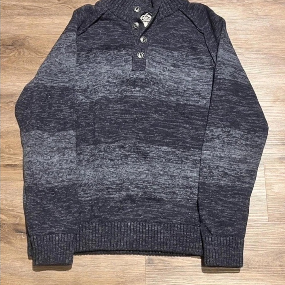 Converse Gray Crewneck Sweater Gradient Knit